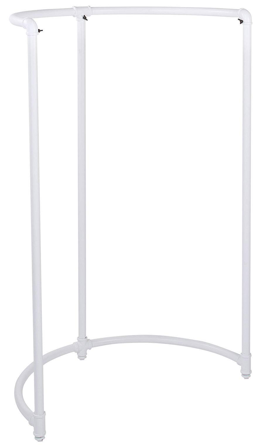 SSWBasics White Half Round Pipe Clothing Rack - 35
