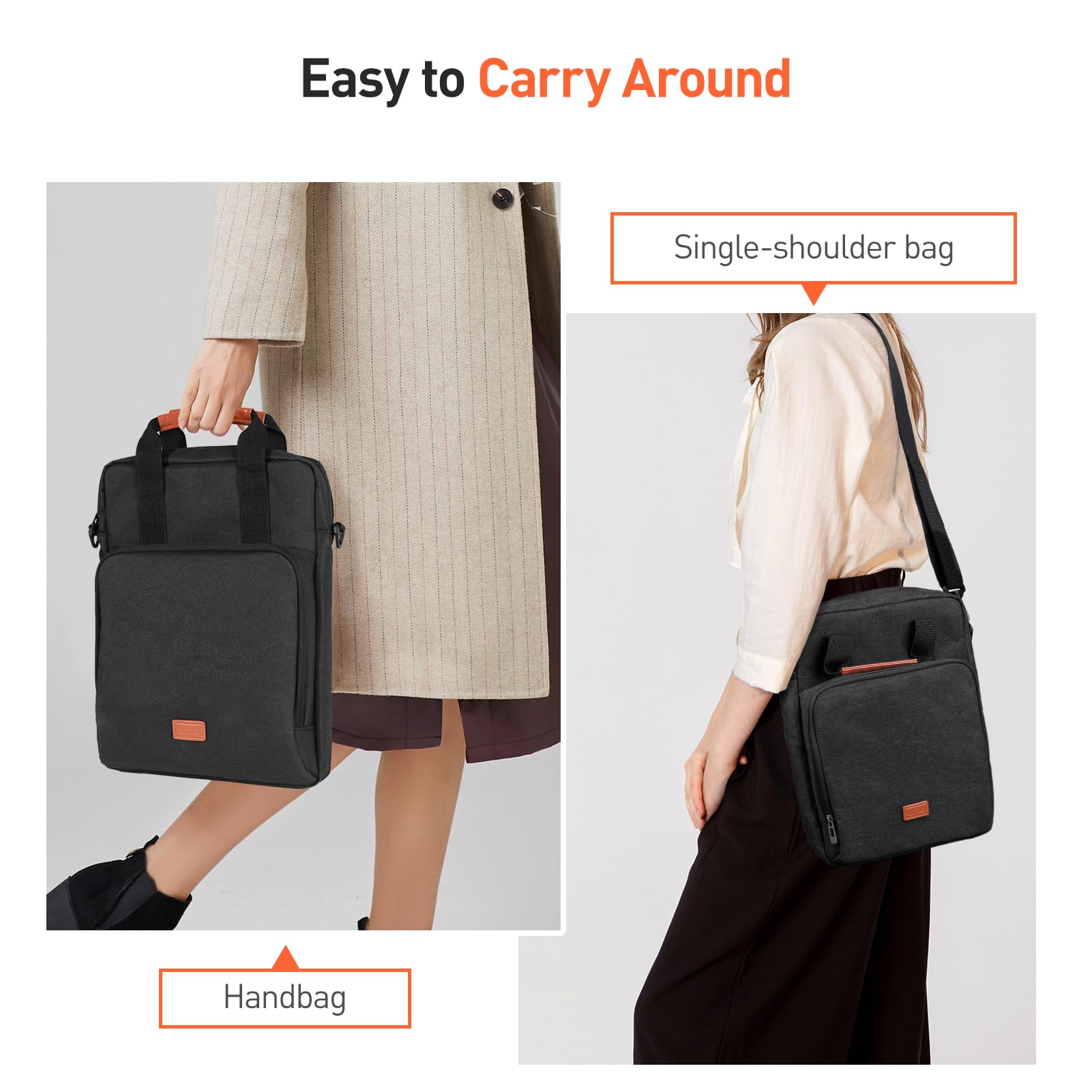DTTO 9-11 Inch Tablet Sleeve Bag with Adjustable Shoulder Strap & Dual Handles - Compatible with iPad 11-inch A16/Air M3/M2, iPad 10/9/8/7th Gen, iPad Air 5/4 10.9