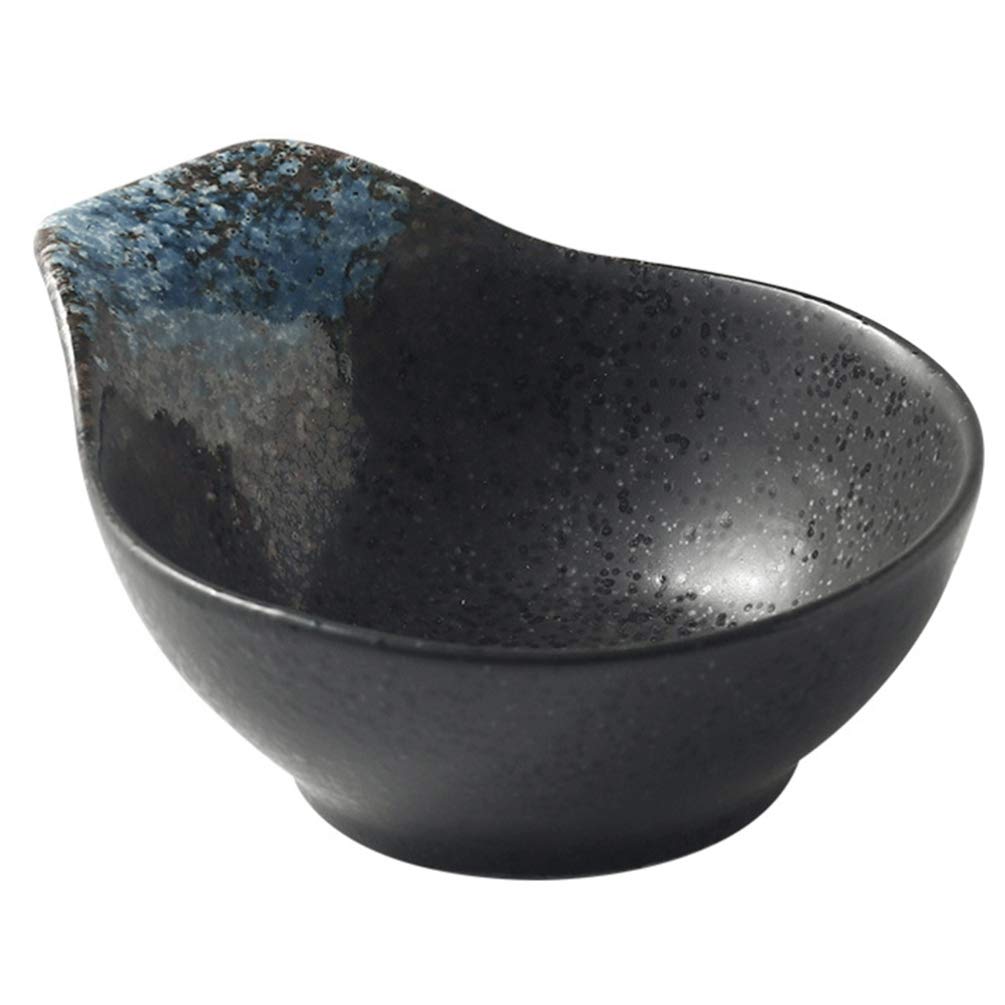 YARNOW Vintage Kiln Glazed Ceramic Dipping Bowls - Korean Soy Sauce Dishes, Appetizer Bowls for Sushi, Dumplings & Dipping Sauces (Blue) - Perfect for Asian Dining & Home Decor