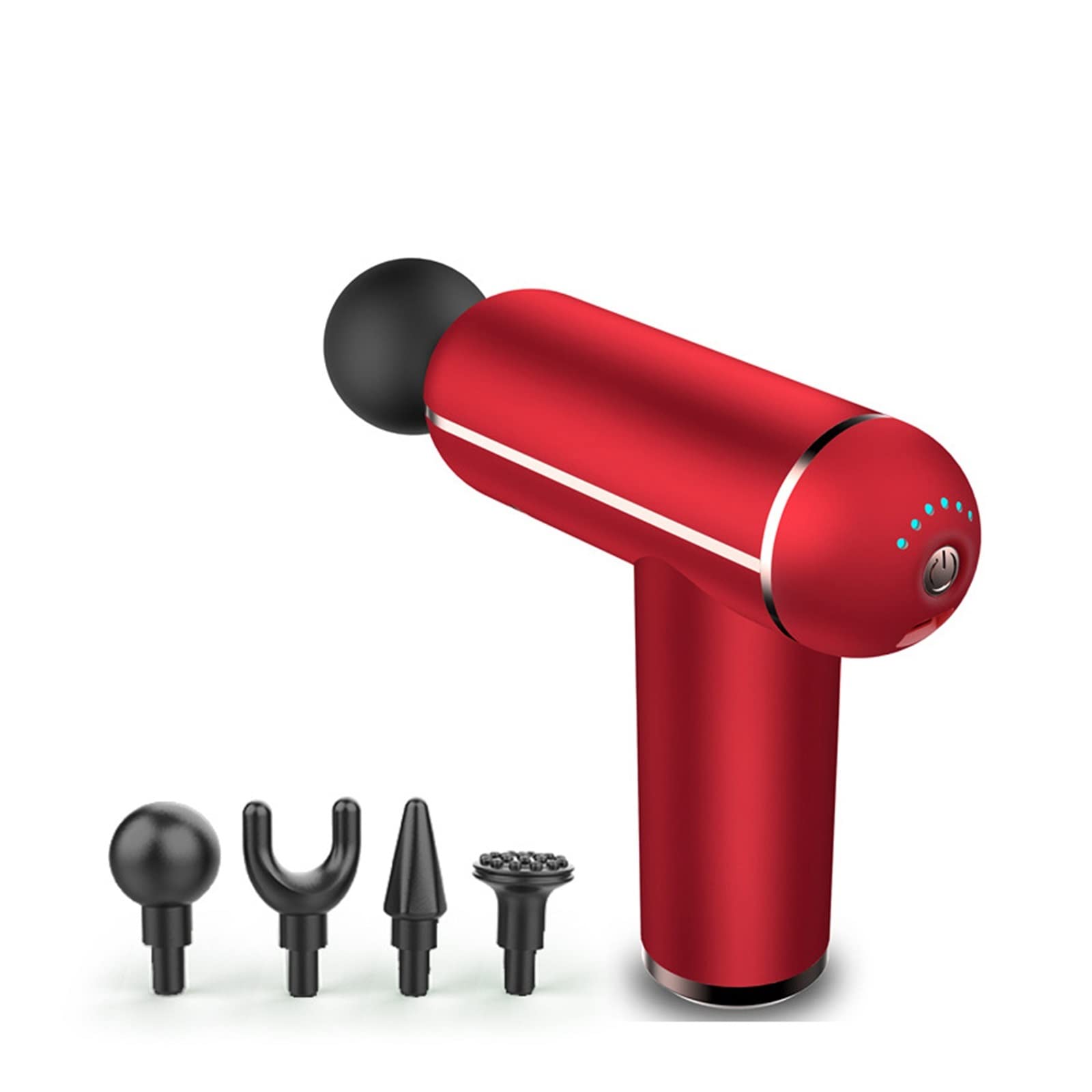 Portable Electric Percussion Massage Gun - Deep Tissue Muscle Relaxation for Neck, Back & Body Pain Relief - LCD Display & 5 Speed Settings - Perfect for Post-Workout Recovery & Home Therapy (Red)