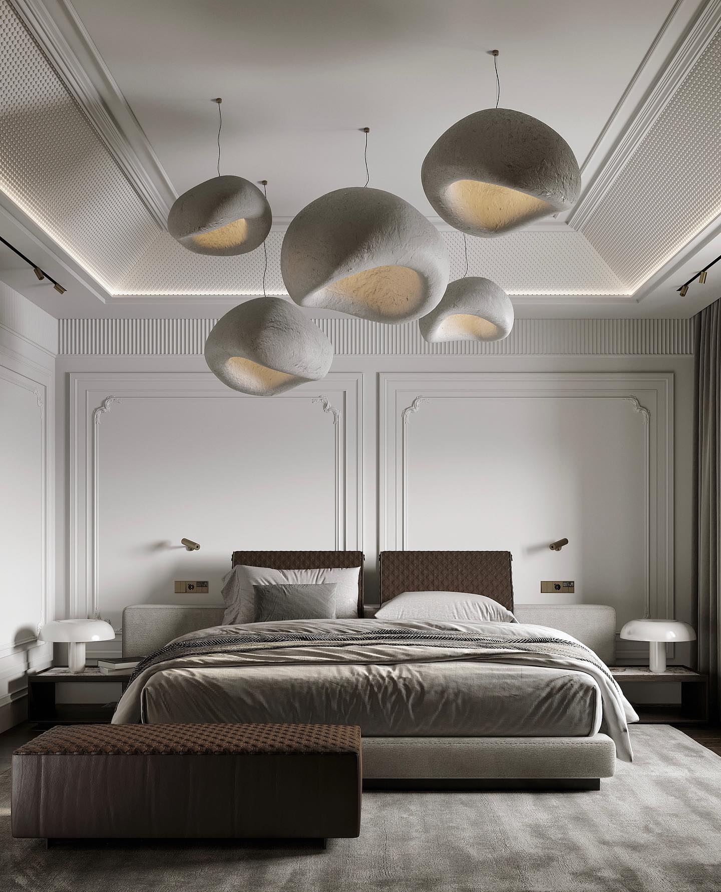 Cloud Pendant Light - Modern B-Shaped Hanging Lamp for Kitchen Island, Dining Room, or Bedroom Lighting
