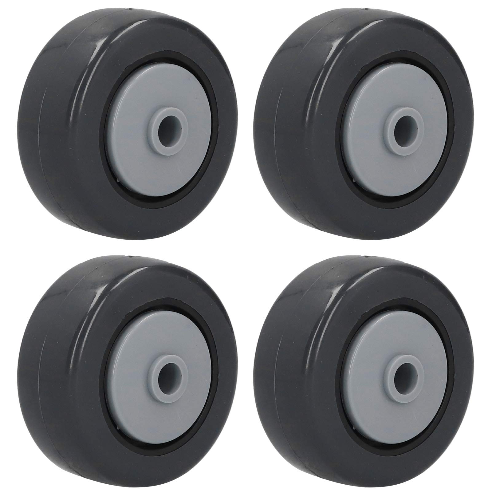 Agatige 4Pcs Heavy Duty PU Mute Caster Wheels with Brake - Smooth Rolling Anti-Winding Furniture Casters for Sofa, Bed, Trolley & Office Chairs - Noise Reduction & Floor Protection