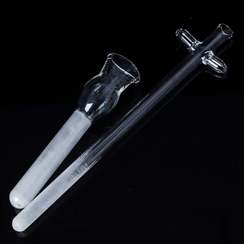 1pc 0.5ml/1ml/2ml/3ml/5ml/10ml/15ml/20ml/30ml/50ml High Borosilicate Glass Homogenizer Tissue Grinder with Cross Handle - Lab Tissue Sample Preparation for DNA/RNA Extraction, Cell Disruption & Biological Research (Size: 5ml)