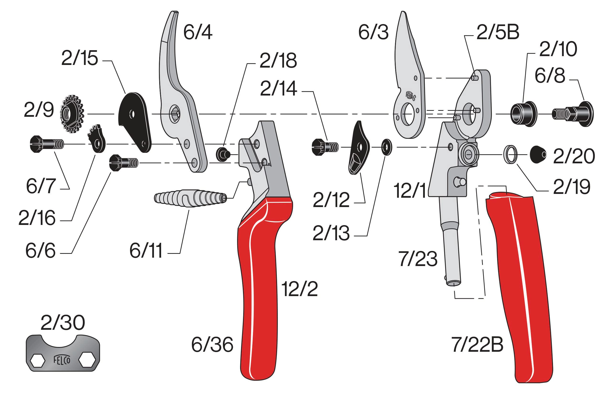 Felco F-12 Pruning Shears - Swiss-Made High-Performance Garden Pruners with Steel Blades for Professional Landscaping & Home Gardening | Perfect for Trimming Trees, Shrubs & Flower Stems