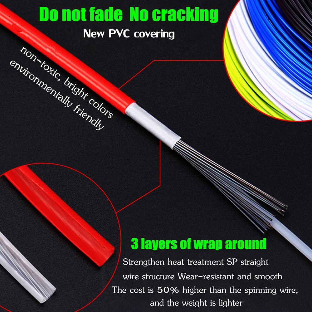 YBEKI Universal Bicycle Brake and Shifter Cable Kit - 2-in-1 Durable MTB/Road Bike Cable Housing Set for Smooth Gear Shifting & Reliable Braking | Perfect for Mountain Biking, Commuting & Road Cycling