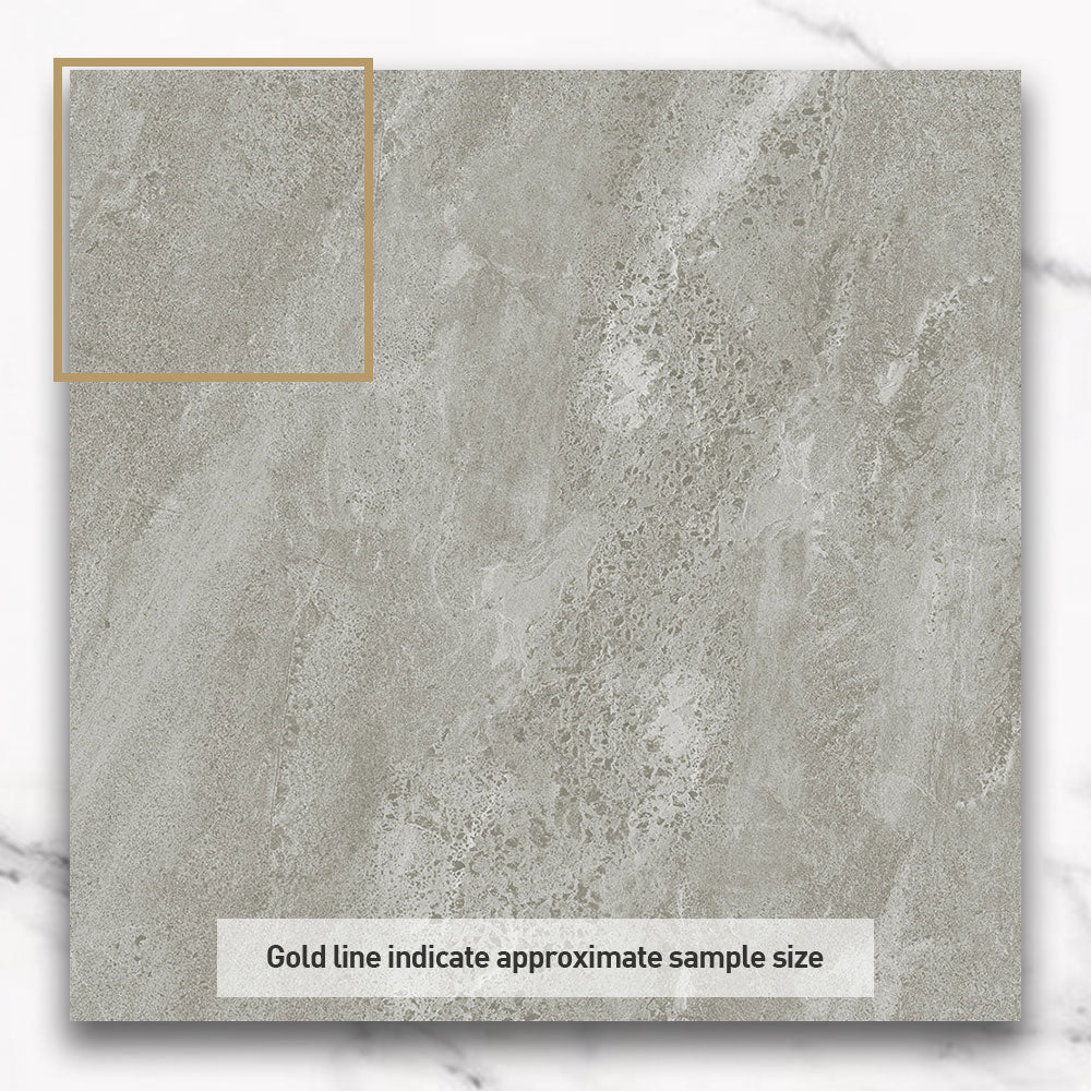 Elysium Grey 300x300mm Matte Limestone Look Porcelain Tile - Premium Flooring for Living Room, Kitchen & Bathroom Renovation