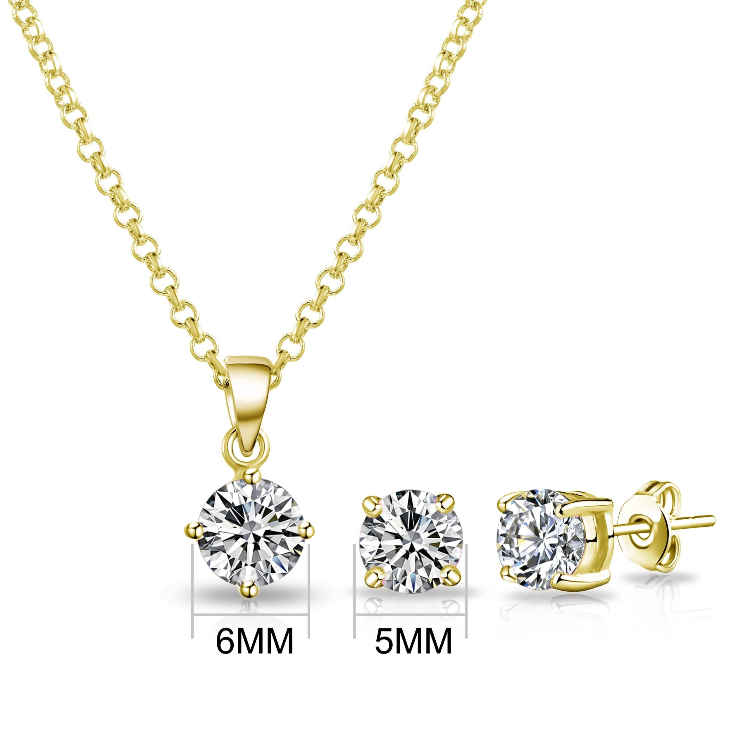 Philip Jones Gold Plated Zircondia® Crystal Ring Set for Weddings & Parties