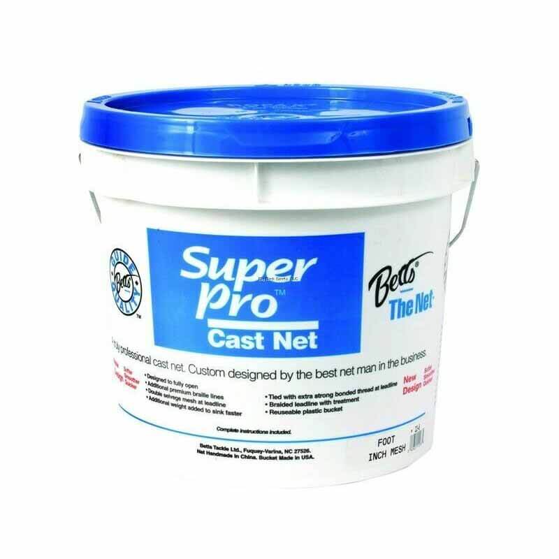 Betts Cast Net 8 Ft. 1/4 Inch Mesh 24 8 - Premium Fishing Net for Saltwater & Freshwater - Perfect for Shrimp, Baitfish, and Minnows - Ideal for Anglers and Commercial Fishing