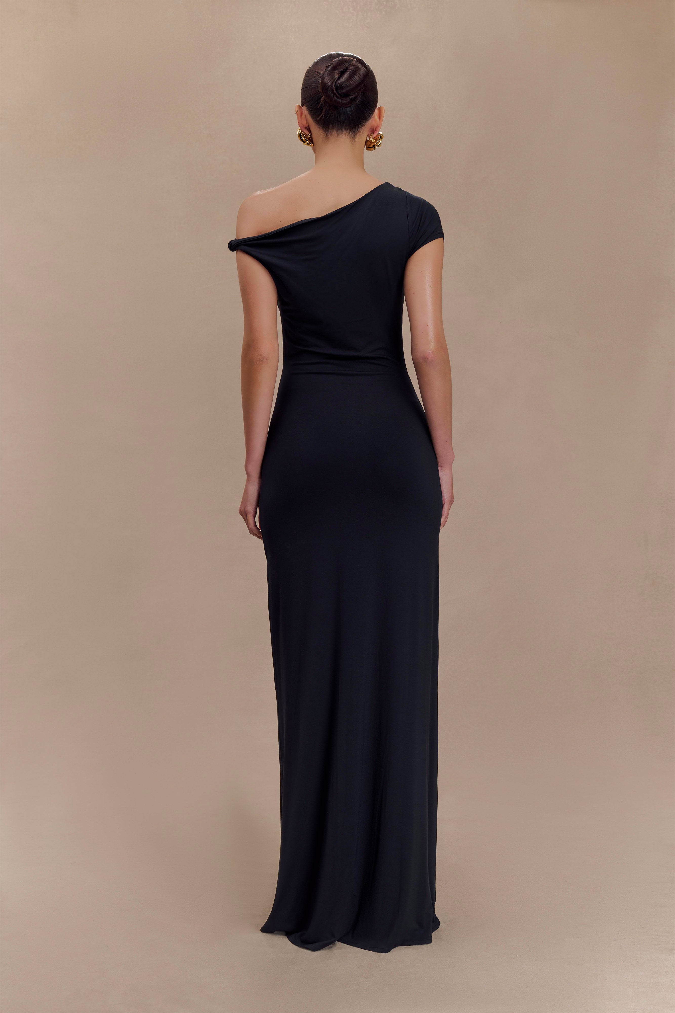 Tamsin Women's Short Sleeve Modal Maxi Dress - Soft & Comfortable Black Summer Dress for Beach, Vacation & Casual Wear