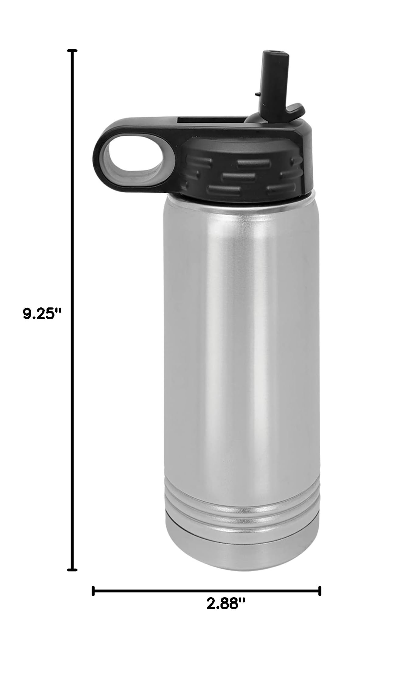 Polar Camel 20oz Insulated Stainless Steel Water Bottle with Leak-Proof Flip Top Lid & Straw - Keeps Drinks Cold/Hot for Hours - Perfect for Gym, Hiking, School & Outdoor Activities
