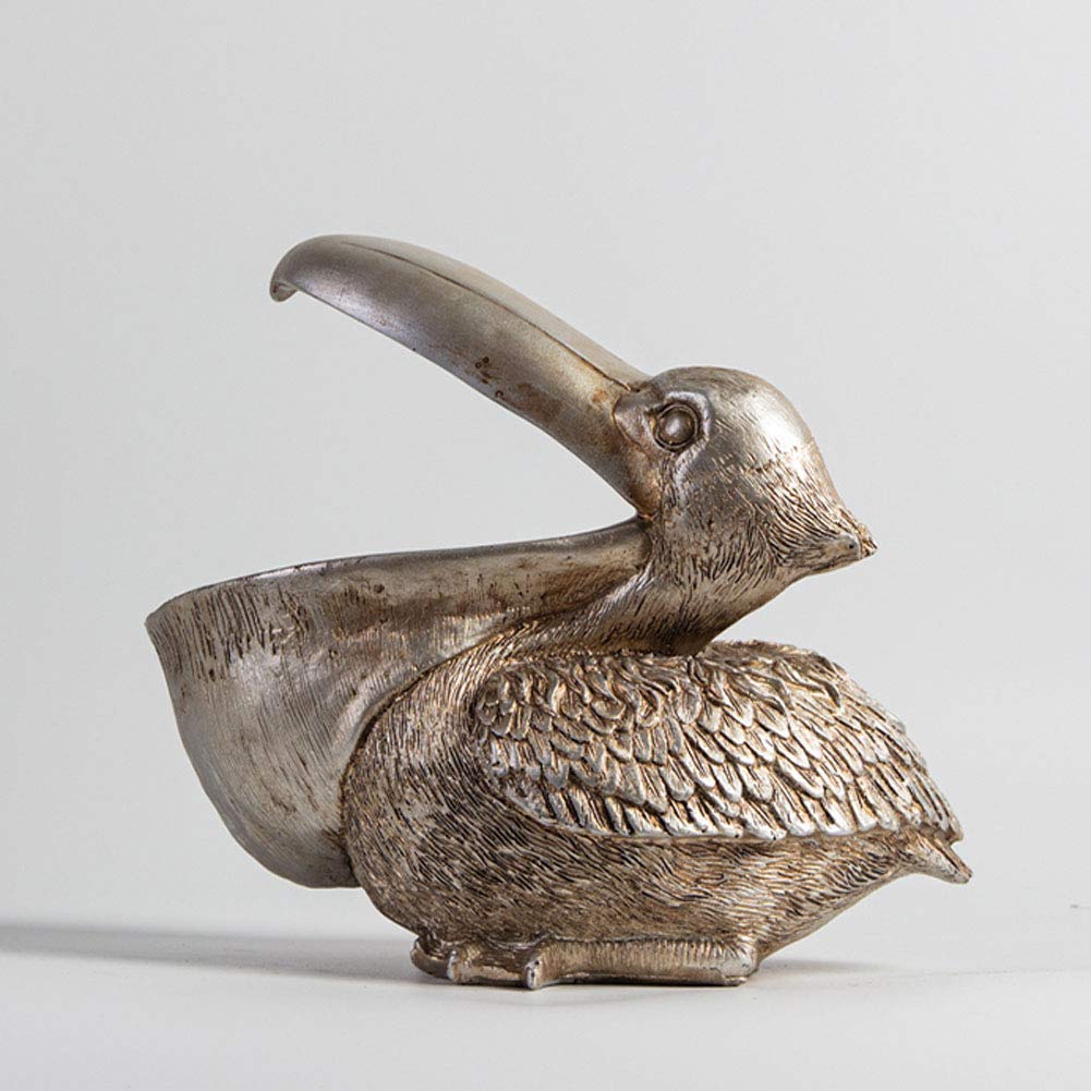 Creative Resin Pelican Statue - Handcrafted Art Decor Figurine for Home & Office, Unique Collectible Gift for Friends, Key Storage Box & Desktop Ornament | Perfect for Bookshelf Displays, Coastal-Themed Decor, and Gift-Giving Occasions
