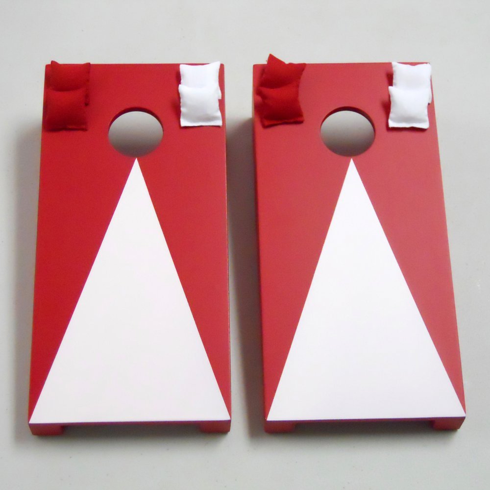 116 Pyramid Tabletop Cornhole Set - Red | Portable Indoor/Outdoor Game for Parties, Tailgating & Backyard Fun