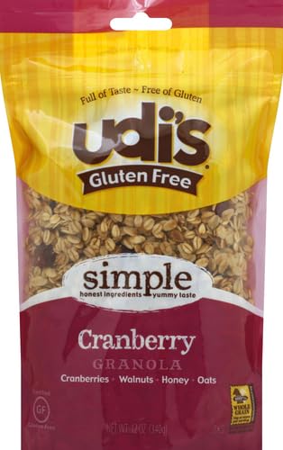 Udi's Gluten Free Cranberry Granola - 11 oz Pack | Healthy Breakfast Cereal & Snack | Perfect for On-the-Go, Office, or School Lunch