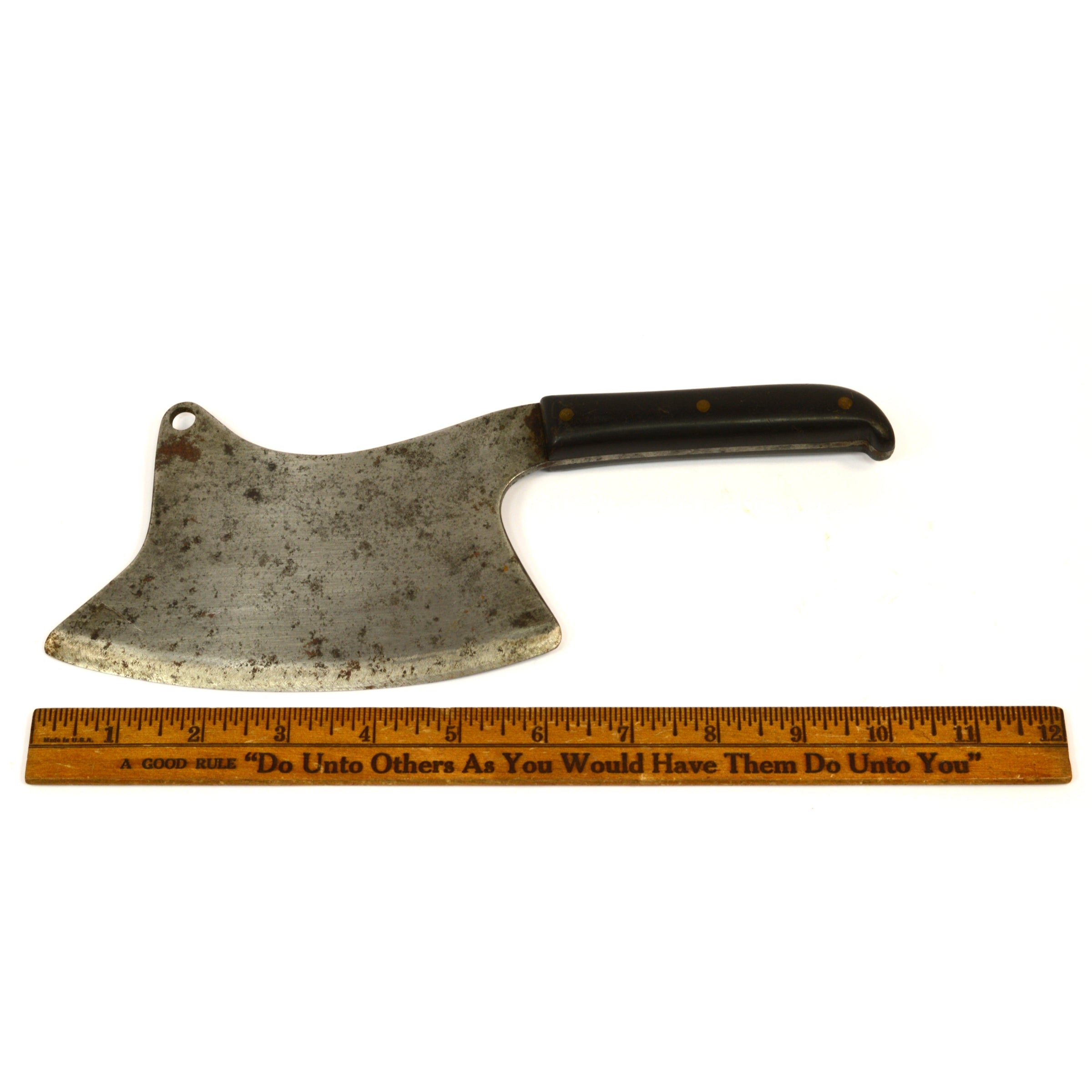 Vintage Italian Butcher Knife - High Carbon Steel Meat Cleaver for Professional Chefs & Home Cooking - Perfect for Chopping, Slicing & Meat Preparation