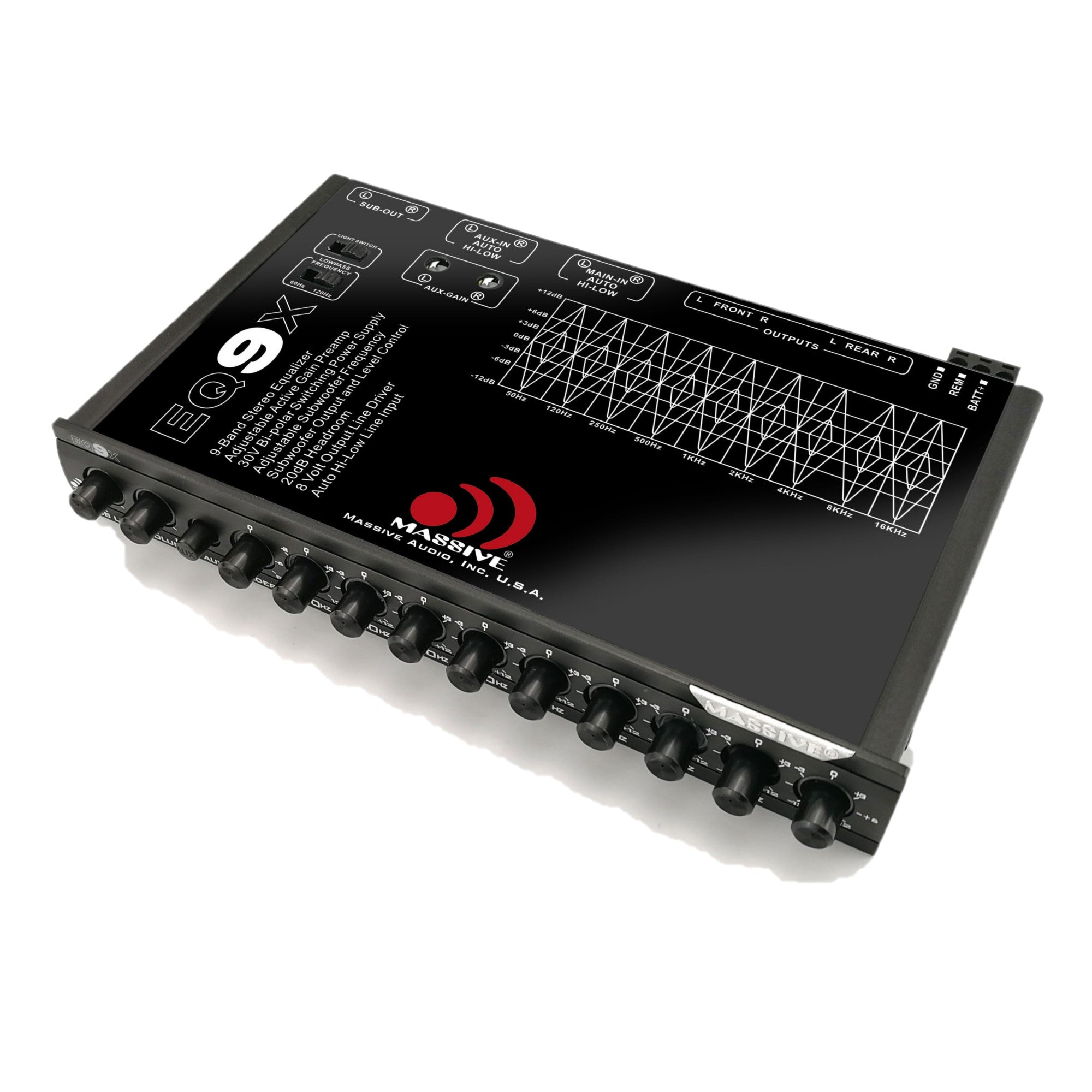 EQ9X 9 Band Car Audio Graphic Equalizer - Premium Sound Control for Vehicles, Trucks & SUVs | Perfect for Custom Car Audio Systems & Road Trips