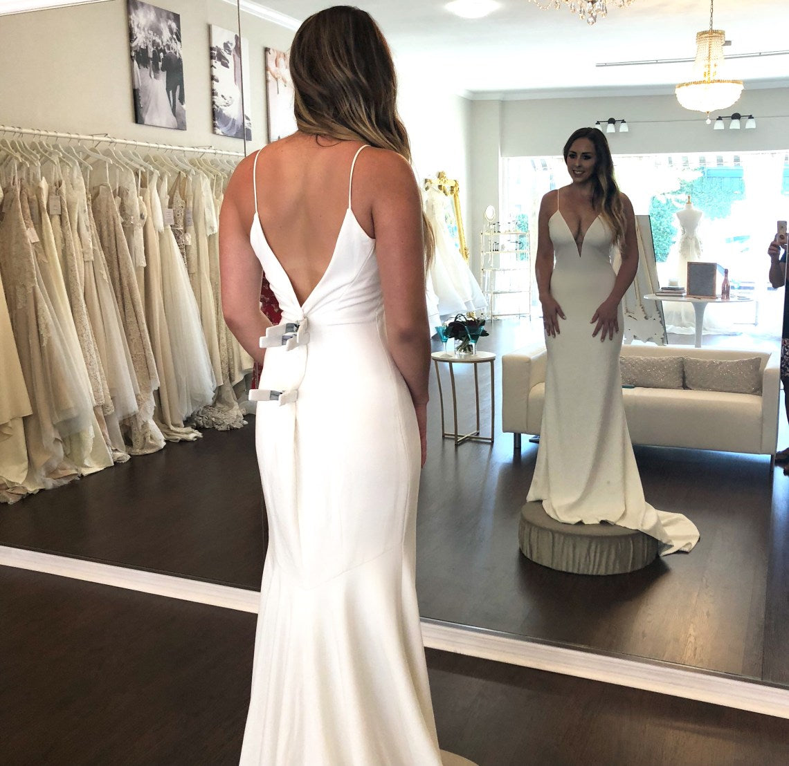 Theia Bruna 890541 Elegant Lace Wedding Dress for Bride - Perfect for Church Ceremony, Beach Wedding & Romantic Vow Renewal