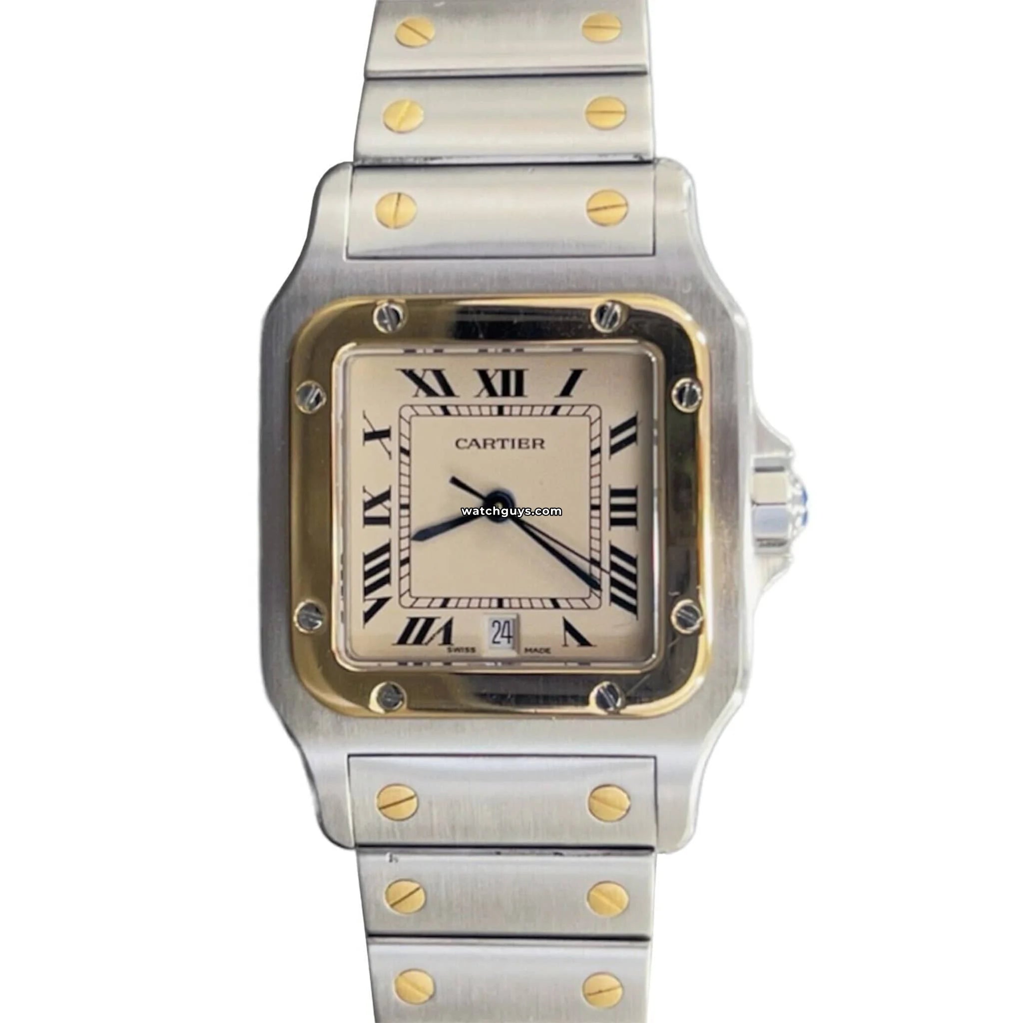 Cartier Santos Galbee 187901 Men's Watch - Stainless Steel & 18K Yellow Gold Luxury Timepiece | Perfect for Business Meetings, Formal Events & Gift Giving