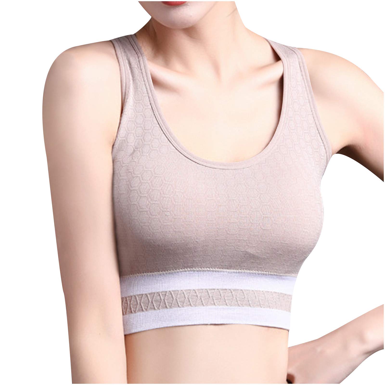**Wireless Sports Bra for Women - Seamless Yoga Tank Top with Removable Pads - Breathable Workout Running Gym Activewear for Fitness & Bodybuilding**    *(Perfect for yoga, running, gym workouts, and daily activewear - comfortable support for high-intensity training and casual wear.)*