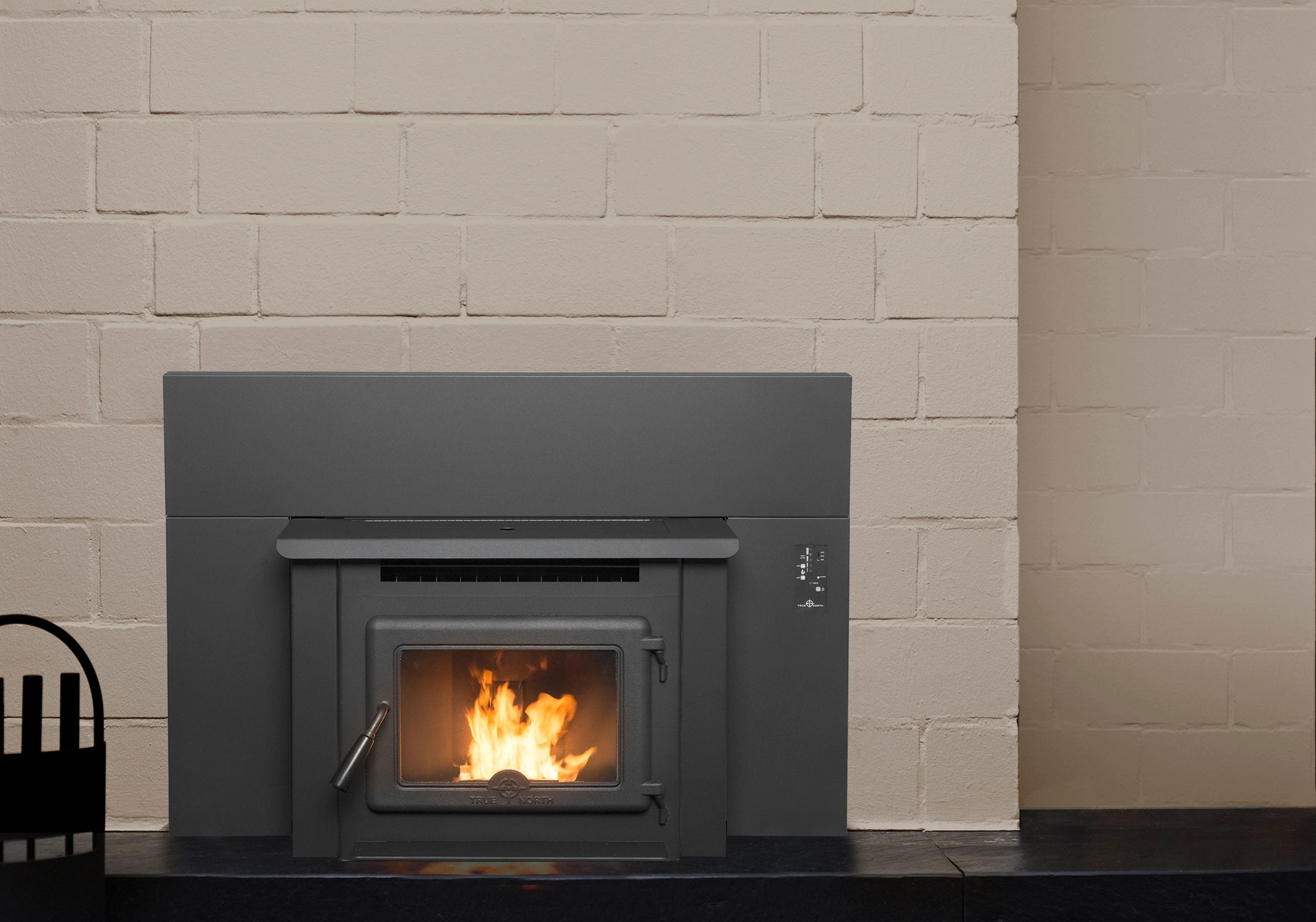 True North TN40 Pellet Fireplace Insert - Efficient & Eco-Friendly Heating Solution for Home, Cabin, or RV | Perfect for Winter Warmth & Cozy Ambiance