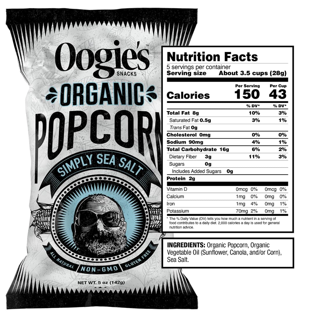 Oogie's Gourmet Popcorn 12-Pack Variety Flavor - Gluten Free, Non-GMO, 4.25oz Big Bags - Perfect for Movie Nights, Office Snacks & Party Favors
