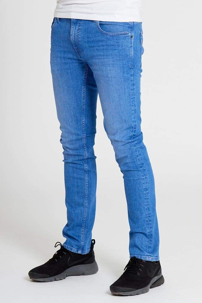 GAMMA Slim Fit Jeans for Men - Intense Blue Wash Denim Pants | Comfortable & Stylish for Casual Wear, Office & Night Out
