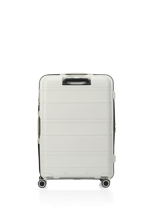 American Tourister Light Max 69cm Medium Spinner Suitcase - Lightweight Expandable Luggage with 4 Wheels for Travel, Business Trips & Weekend Getaways (Off White)