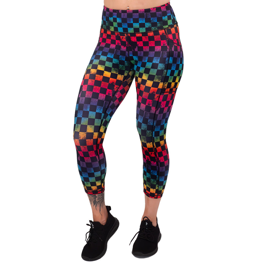 Prismatic Leggings for Women - High Waisted Yoga Pants with Colorful Geometric Patterns | Perfect for Yoga, Gym, Running & Everyday Wear