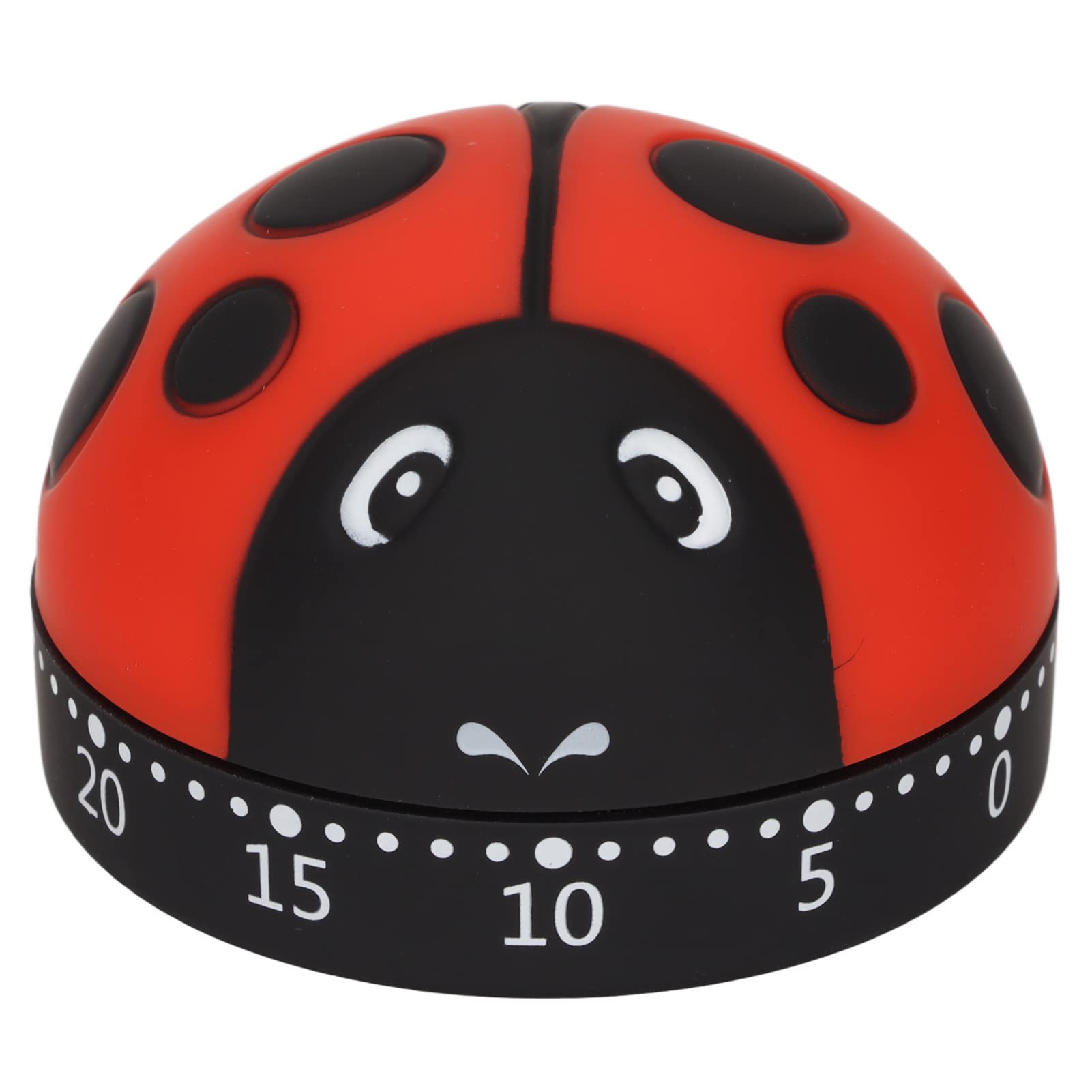 Ladybug Look Mechanical Kitchen Timer - 70dB Loud Alarm, Stainless Steel Countdown Cooking Timer for Baking, Homework, Running, and Fitness Tracking