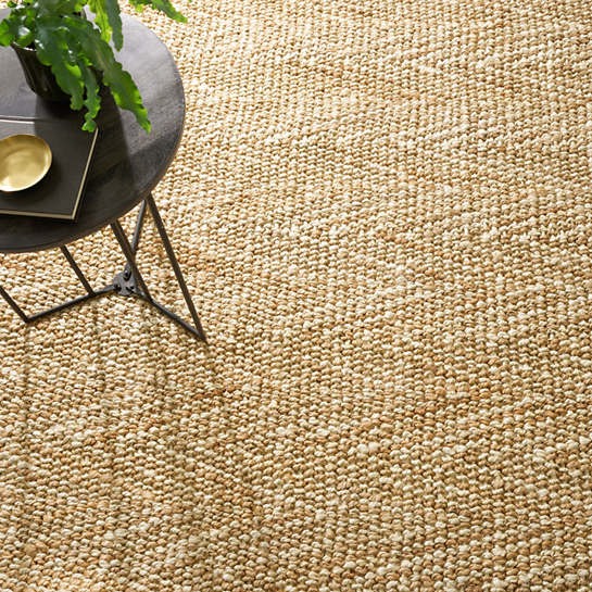 Dash & Albert Meghan Ivory/Natural Woven Jute Rug - Handmade Bohemian Style Area Rug for Living Room, Bedroom & Dining Room Decor