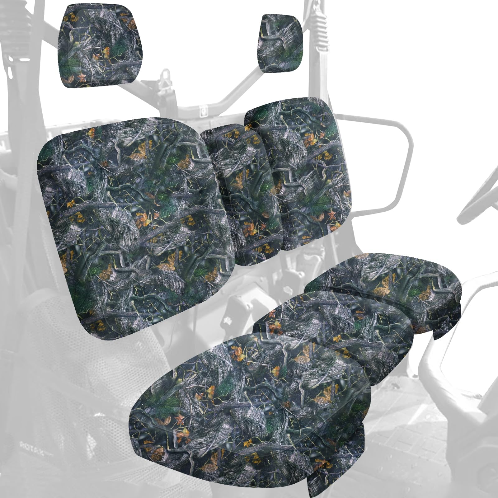StarknightMT Camo Waterproof Dustproof UTV Seat Cover for Can Am Defender DPS MAX 6X6 PRO (2016-2025) | Split Bench Design | Durable Defender Accessories | Perfect for Off-Roading, Hunting & Outdoor Adventures