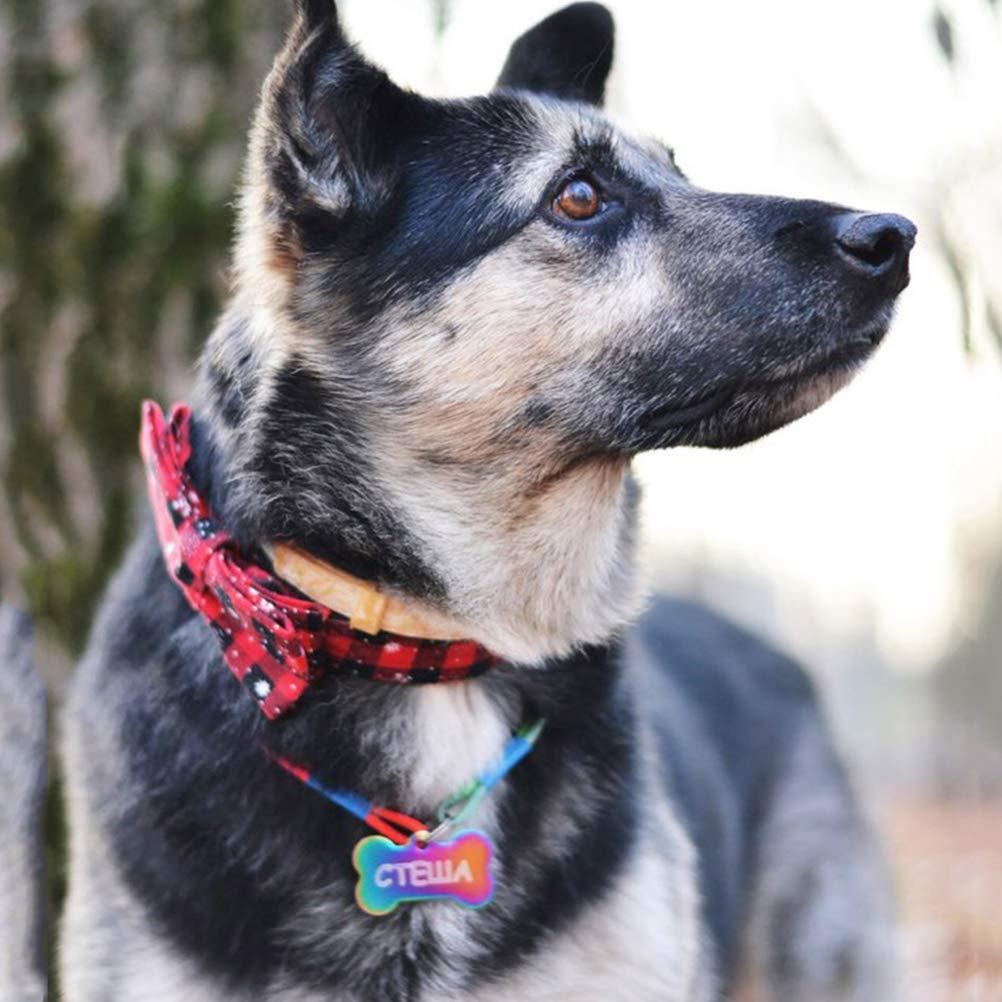 2-Piece Christmas Pet Set - Festive Dog Collar with Bow & Matching Walking Leash - Puppy Xmas Accessories for Small & Medium Dogs - Perfect for Holiday Walks & Christmas Photos