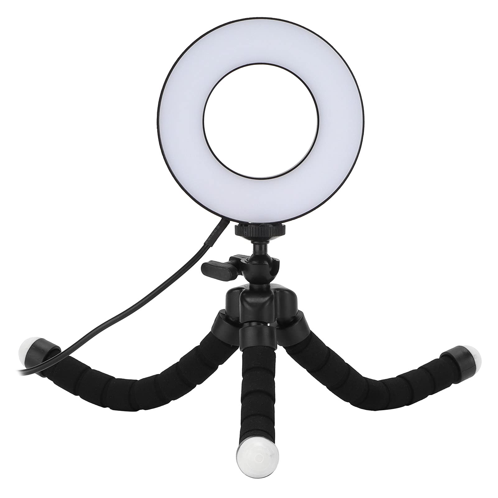 3.5 Inch LED Ring Light with Dimmable Brightness & USB Power - Perfect for Makeup, Manicure, Tattoo Salon, Photography, YouTube Live Streaming & Selfies - Includes Adjustable Tripod Stand for Professional Studio Lighting