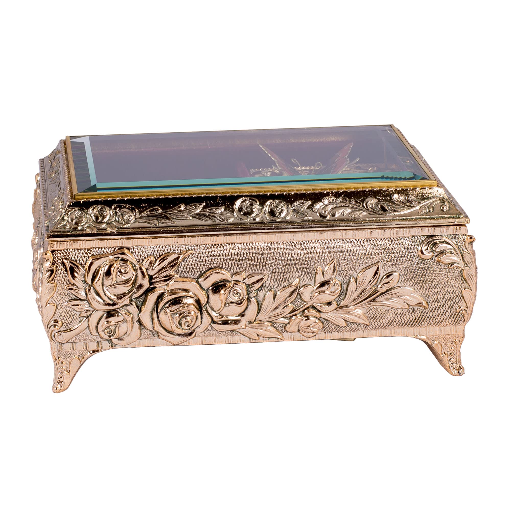 Elegant Gold Animated Butterfly Music Jewelry Box - Plays Fur Elise with Fluttering Wings | Perfect Gift for Birthdays, Anniversaries & Home Decor