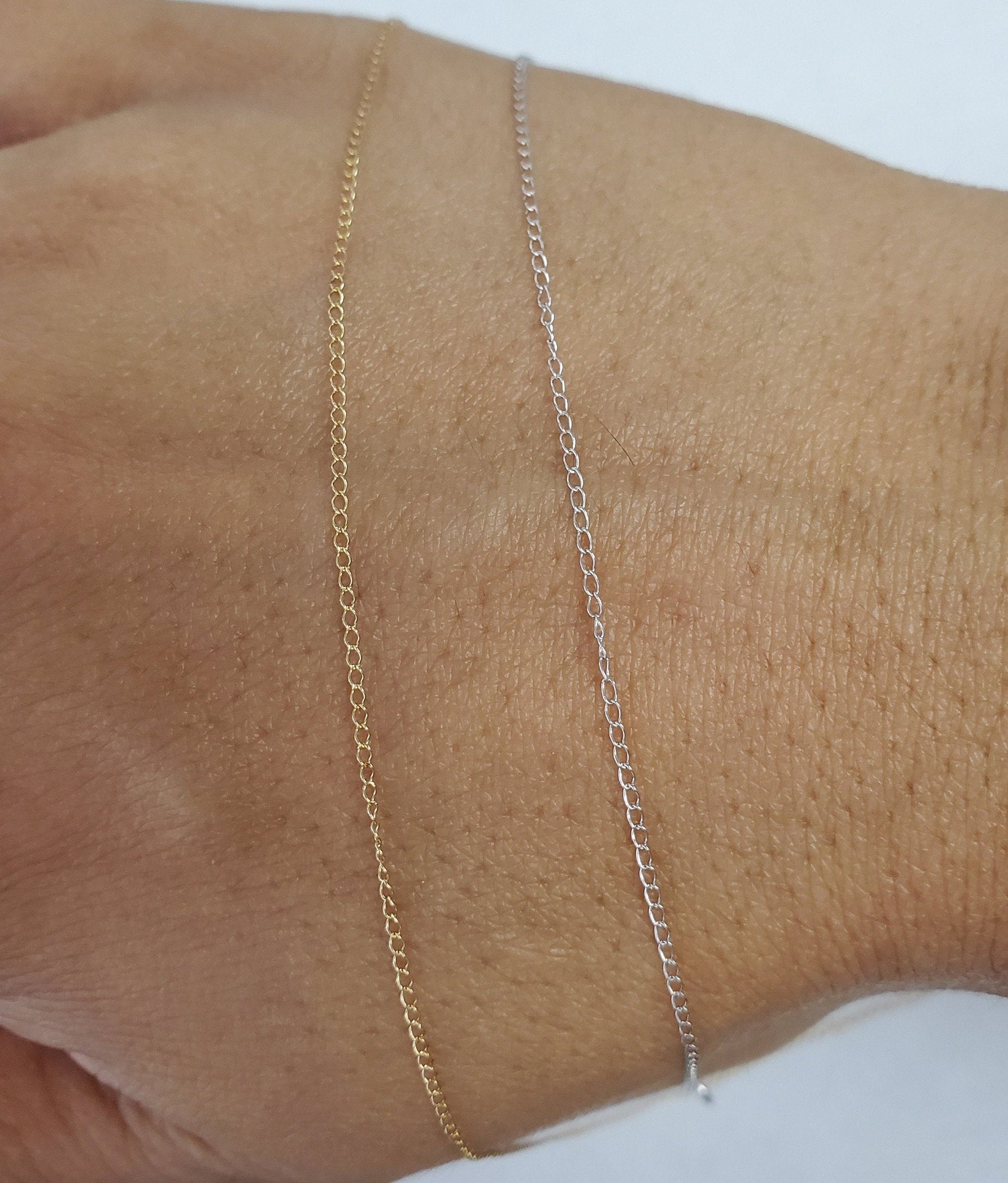 14k Yellow Gold or White Gold Cable Link Chain - Elegant & Durable Jewelry for Everyday Wear, Parties & Special Occasions