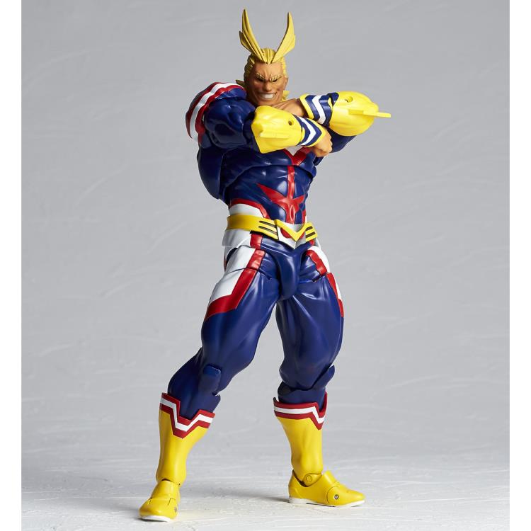 Amazing Yamaguchi Revoltech All Might Action Figure - My Hero Academia Anime Collectible for Display & Play
