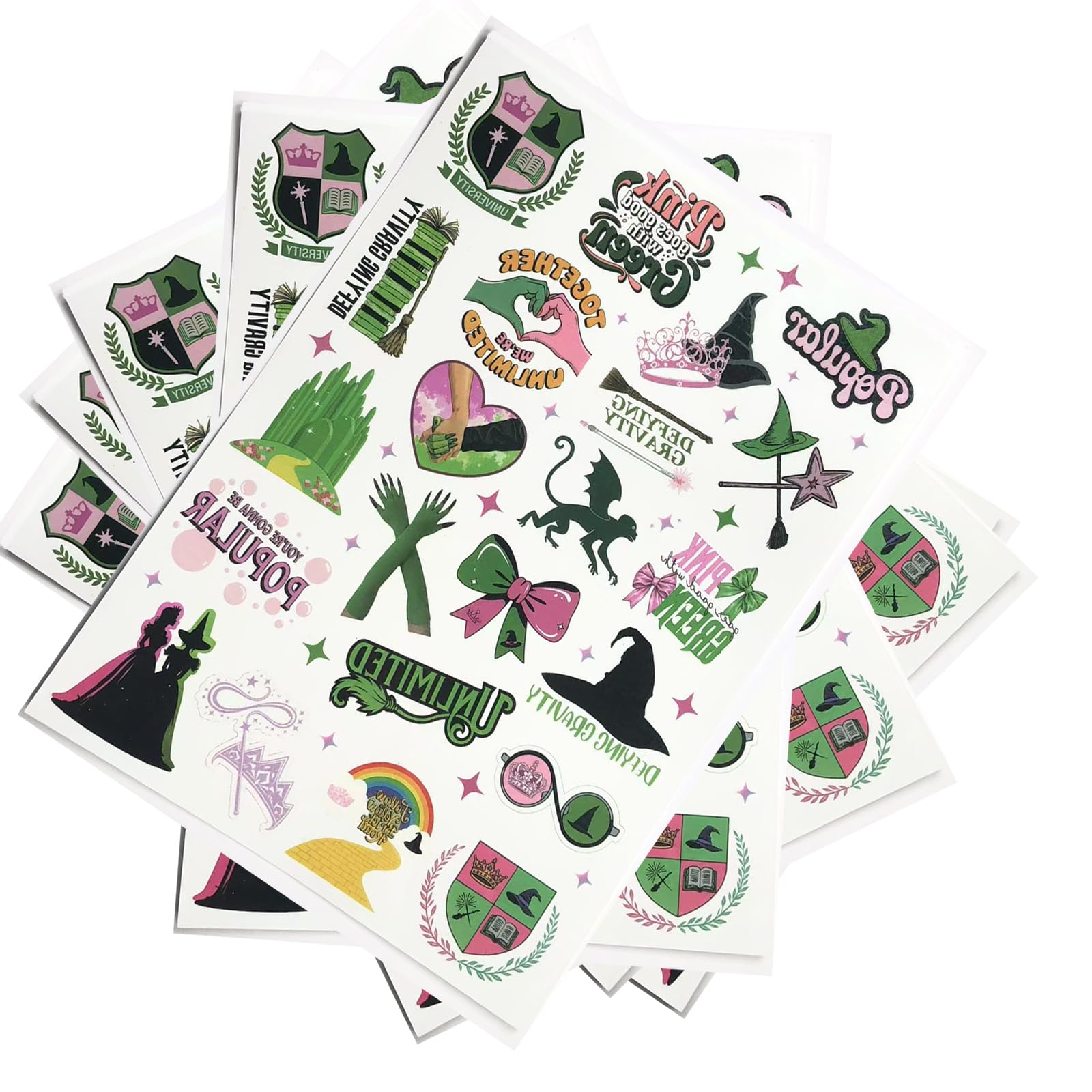 110pcs Witch Temporary Tattoos - Halloween Party Decorations, Wizard Themed Stickers, Birthday Party Favors & Gifts - Perfect for Costume Parties, Trick or Treat Events & Witchcraft Theme Celebrations