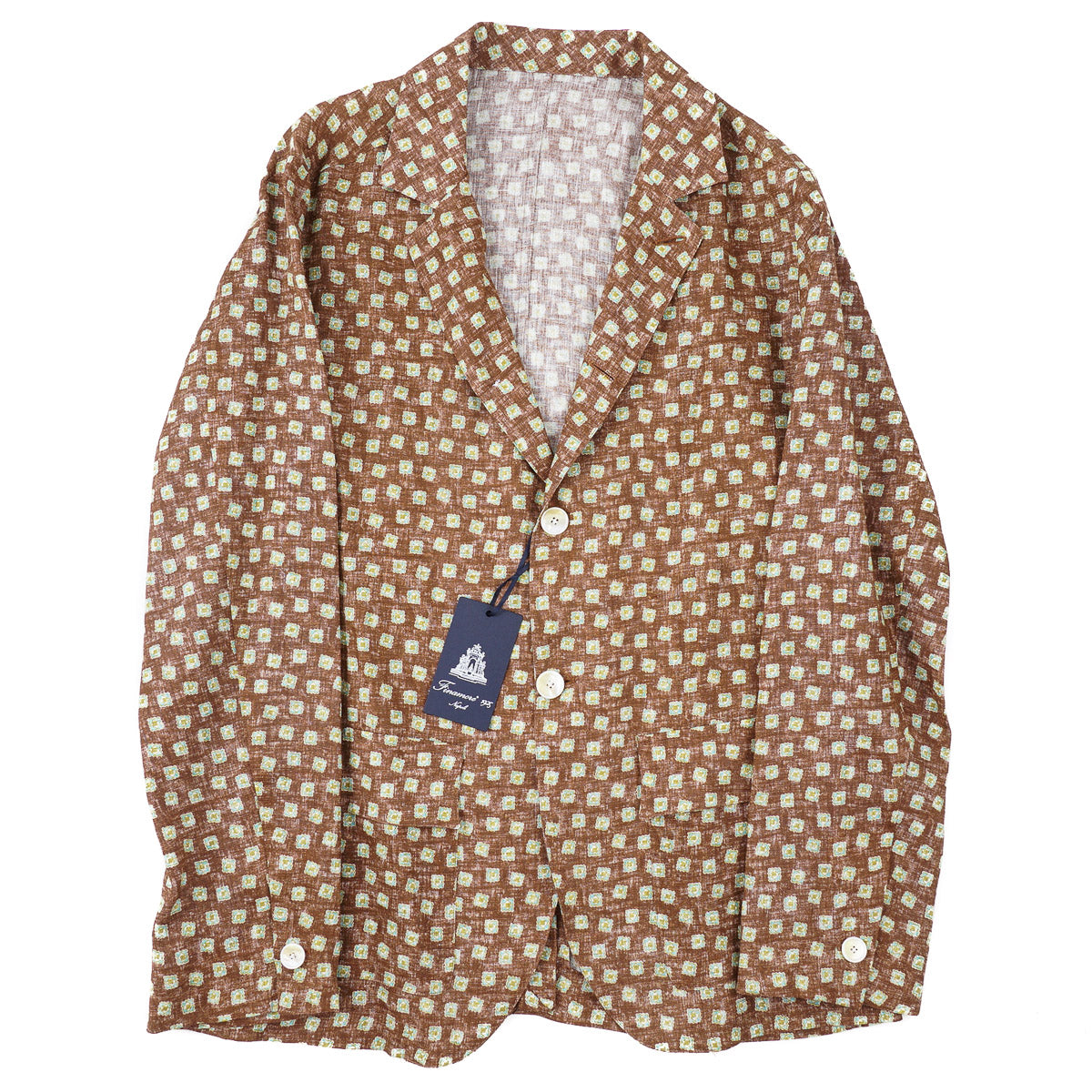 Finamore Men's Deconstructed Casual Linen Blazer Jacket - Lightweight Summer Sport Coat for Business Casual & Outdoor Events