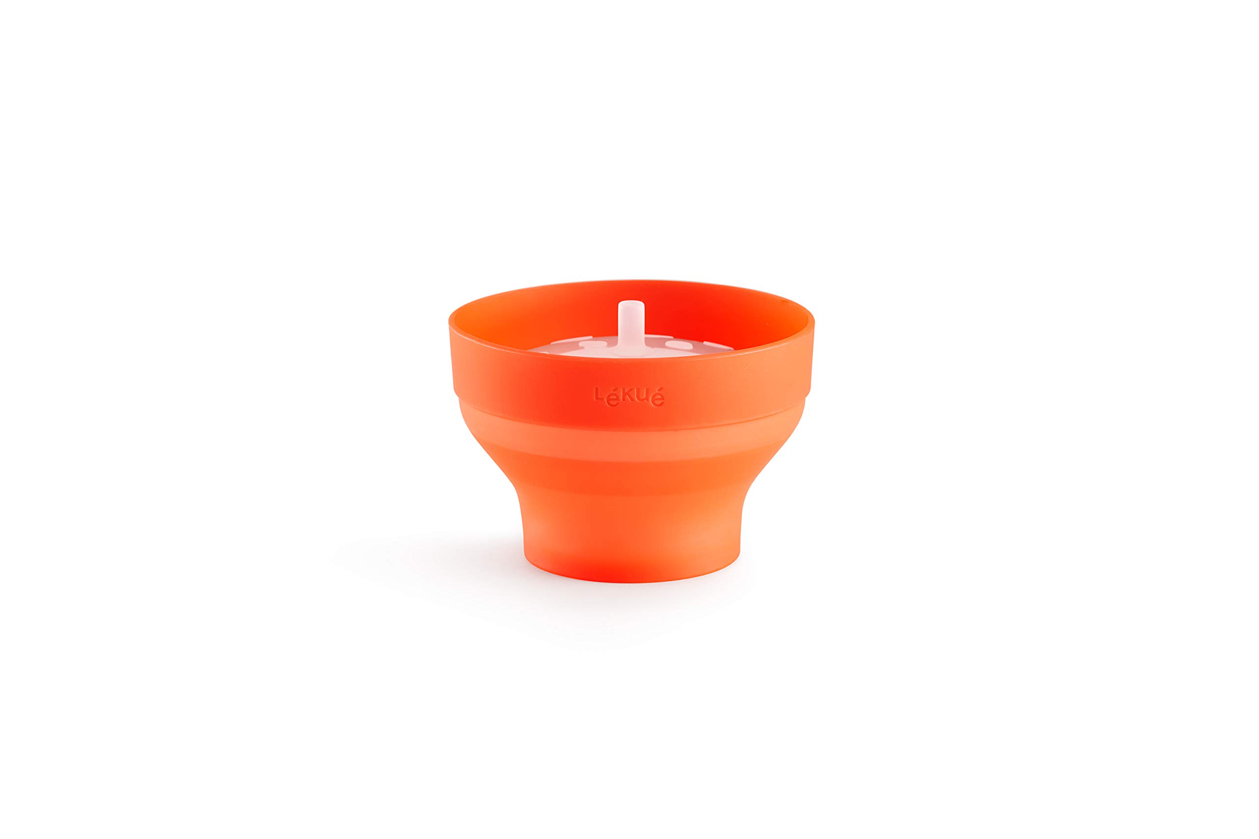 Lékué Mini Microwave Popcorn Maker - 5 x 3.5 Inches, BPA-Free, Red - Perfect for Healthy Snacking at Home, Office, or Movie Nights