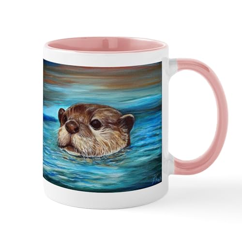 White/Pink Inside - River Otter Mugs