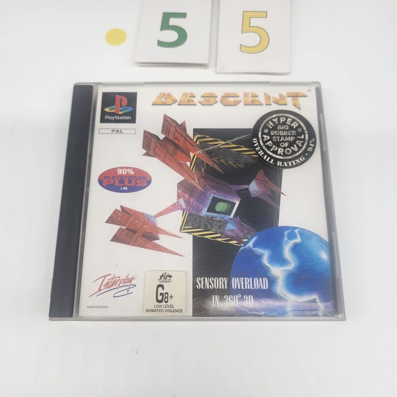 Descent PS1 Playstation 1 Game with Original Manual - PAL Version - Classic Retro Gaming for Collectors & Nostalgic Gamers - Perfect for Vintage Gaming Nights & Display Collections