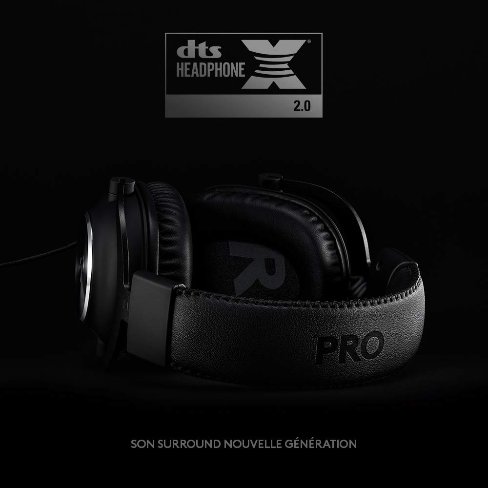 Logitech G PRO X Wired Gaming Headset with BLUE VO!CE Mic, DTS Headphone:X 2.0, PRO-G 50mm Drivers, 7.1 Surround Sound for Esports - PC/PS/Xbox/Nintendo Switch - Black | Perfect for Competitive Gaming & Streaming