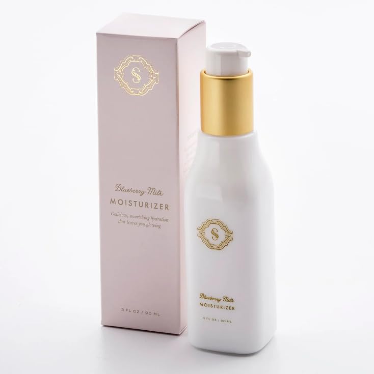 Sorella Apothecary Blueberry Milk Moisturizer - 3 fl oz | Hydrating Face Cream for Dry Skin, Brightening & Glowing Skin Care | Day & Night Moisturizer for Women & Men