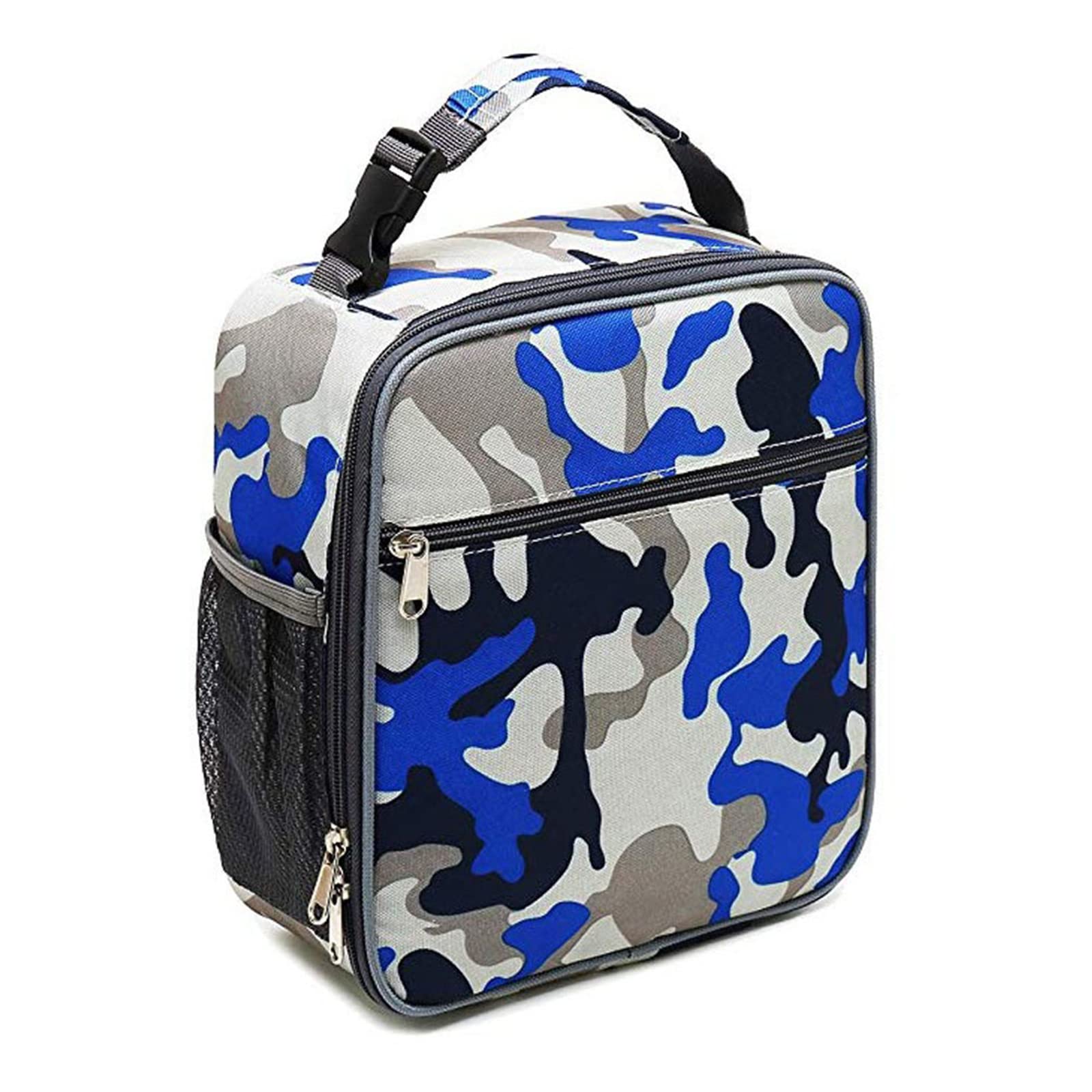 Portable Insulated Lunch Bag for Work, School & Outdoor - Camouflage Blue