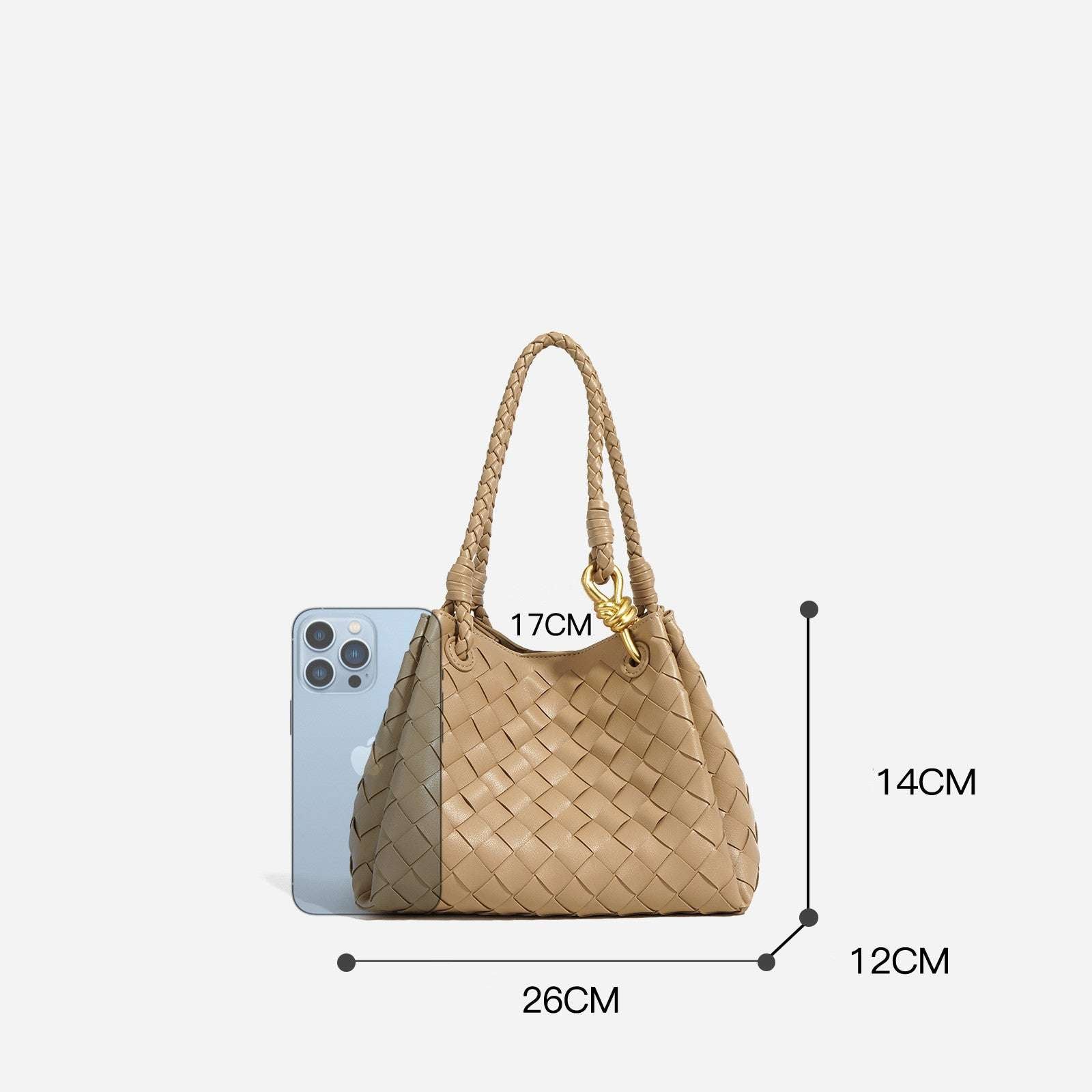 Hand Woven Leather Bucket Bag for Women - Stylish Crossbody Purse with Adjustable Strap - Perfect for Work, Travel & Everyday Use