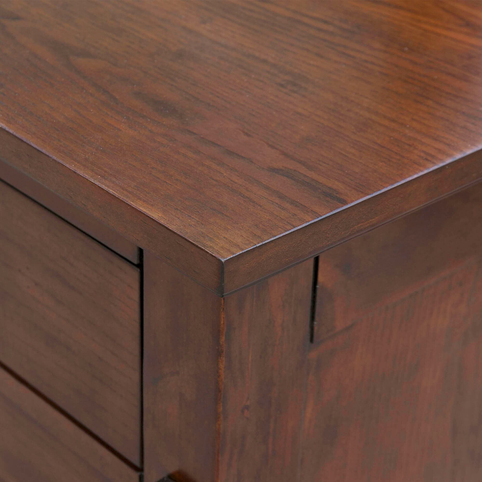 Amish Brown Solid Wood 9-Drawer Dresser with Mirror - Mission Bay Bedroom Vanity & Chest of Drawers for Master Bedroom or Guest Room Furniture