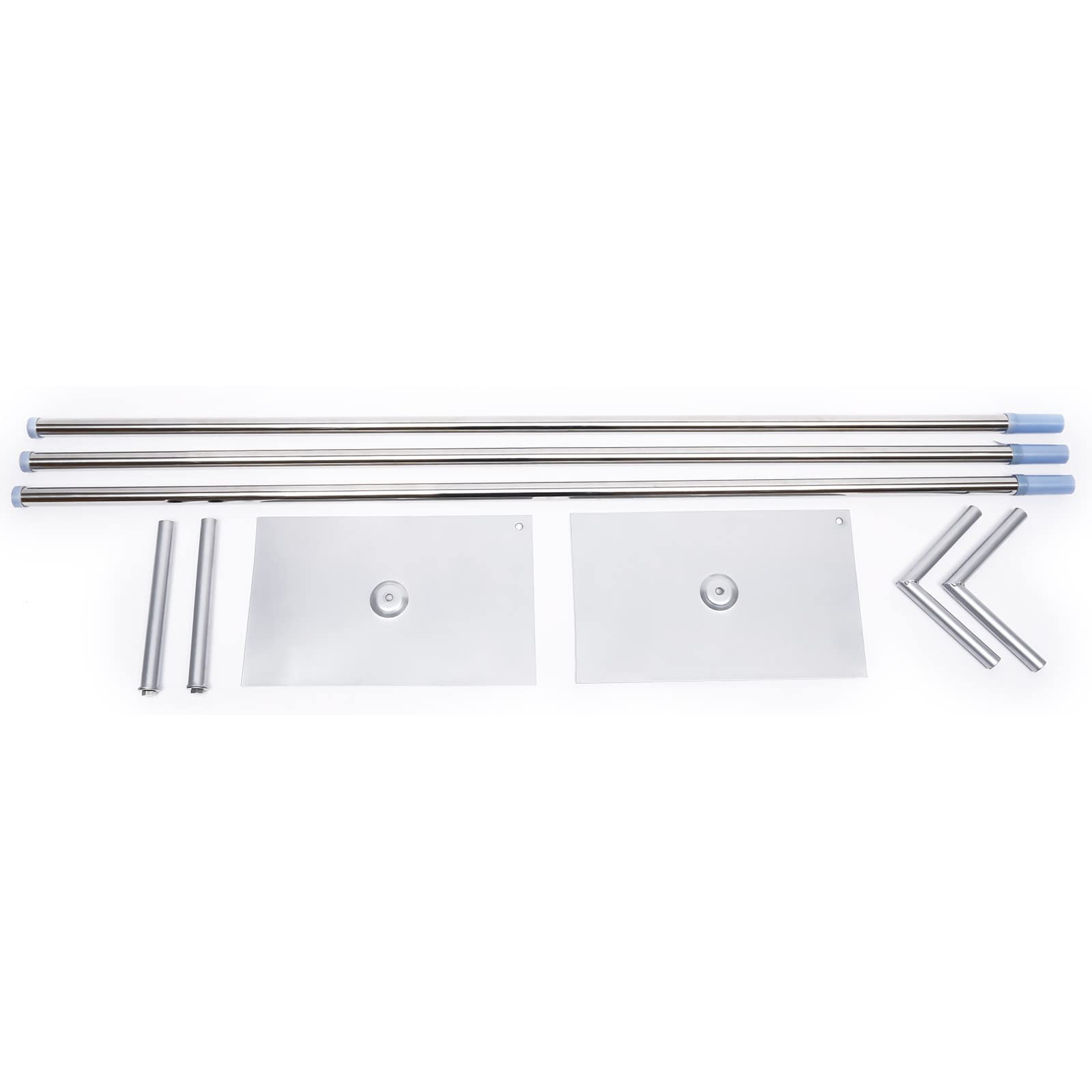 TFCFL Modern Stainless Steel Wedding Backdrop Stand Kit - Adjustable Telescopic Pipe Frame with Heavy Duty Base for Balloon Decor, Party Photography & Event Decoration | Perfect for Weddings, Birthdays, Baby Showers & Corporate Events