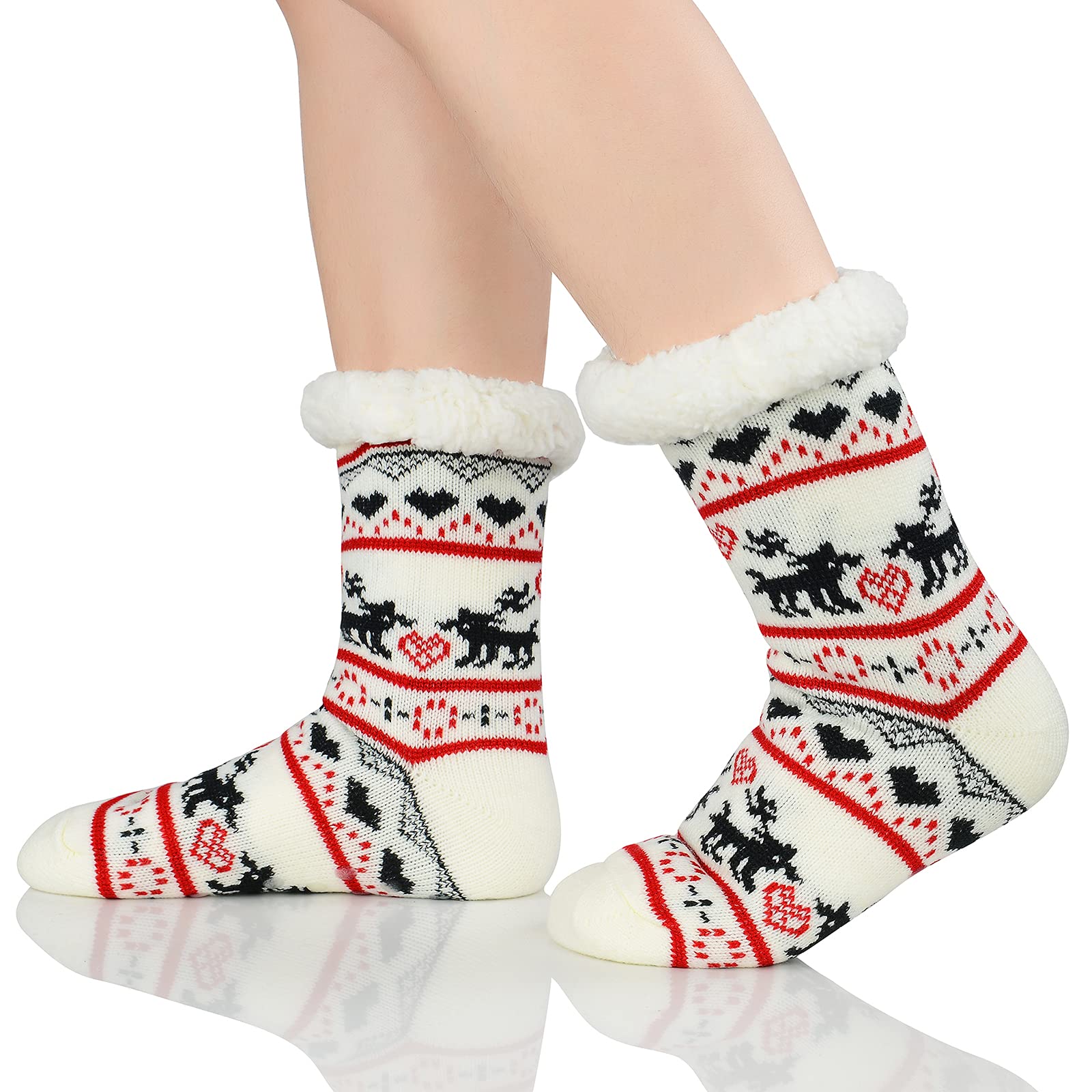 Cozy Women's Fuzzy Socks - Warm Winter House Slippers with Soft Furry Lining | Indoor Lounge Socks for Home, Gym & Christmas Gifts | Perfect for Relaxing, Yoga & Cold Weather Comfort