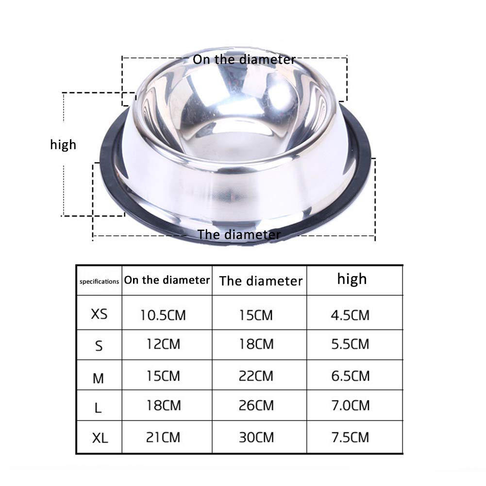 Stainless Steel Non-Slip Pet Feeder Bowl - Automatic Cat Water Dispenser & Dog Drinking Bowl for Food and Water - Durable Pet Feeding Accessories for Home, Travel, and Outdoor Use