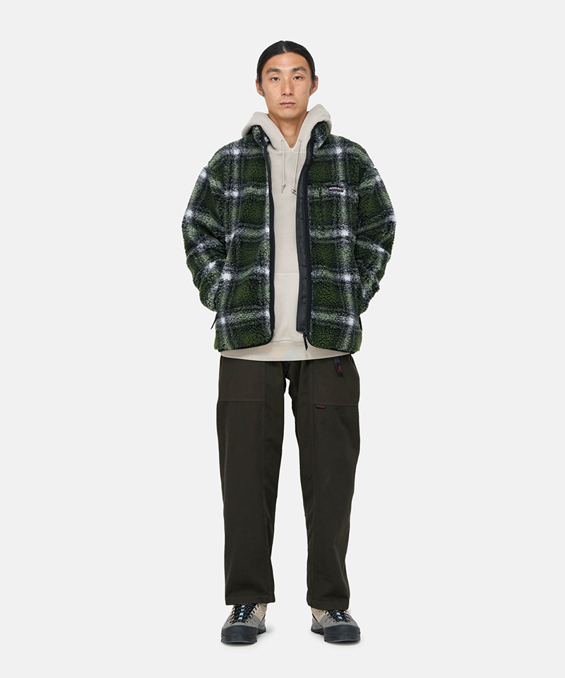 Stylish Shadow Plaid Sherpa Jacket for Men & Women - Warm Winter Fleece Lined Coat - Perfect for Outdoor Adventures, Casual Wear & Cold Weather Fashion