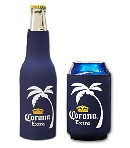 Corona Extra Palm Beer Bottle & Can Cooler Holder - Insulated Beer Huggie for Bottles & Cans - Perfect for Beach, Pool Parties & Outdoor BBQs